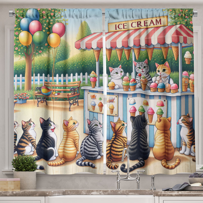 Kitchen Curtain, 55" W x 30" L