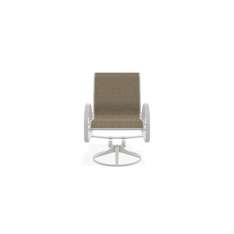 Fauteuil de patio pivotant Hiraku, Neige texturée, Newport