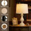 Ensemble de 2 lampes de table avec abat-jour en lin Seealle Farmhouse