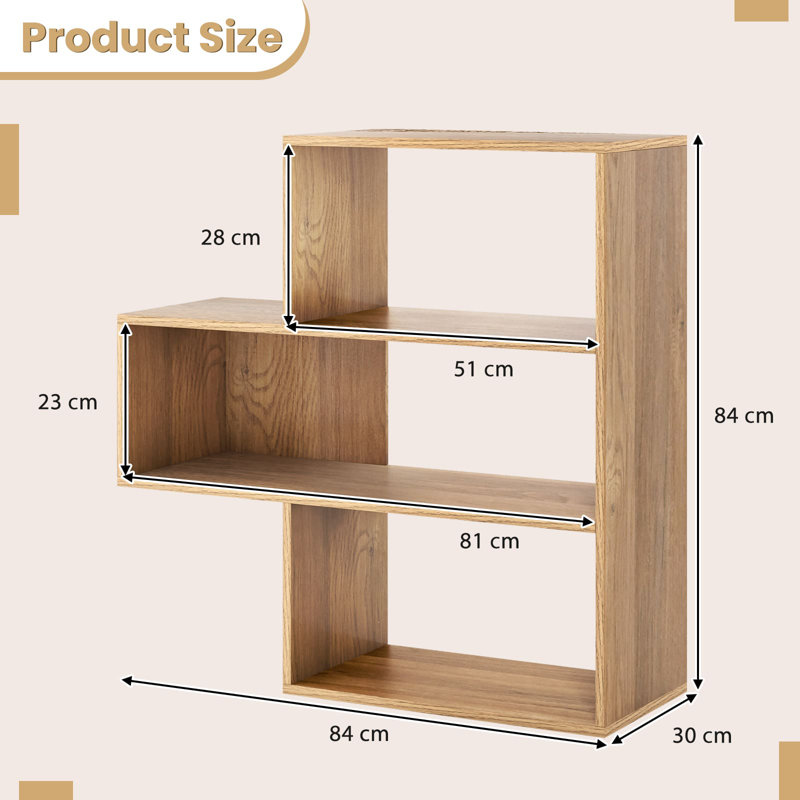 84cm H x 84cm W Step Bookcase