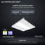 2 pi x 2 pi DEL Troffer - 3125-4375 lumens - 3CCT sélectionnables (paquet de 2) - blanc