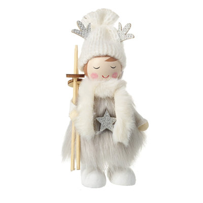 Girl with Ski Decoration
