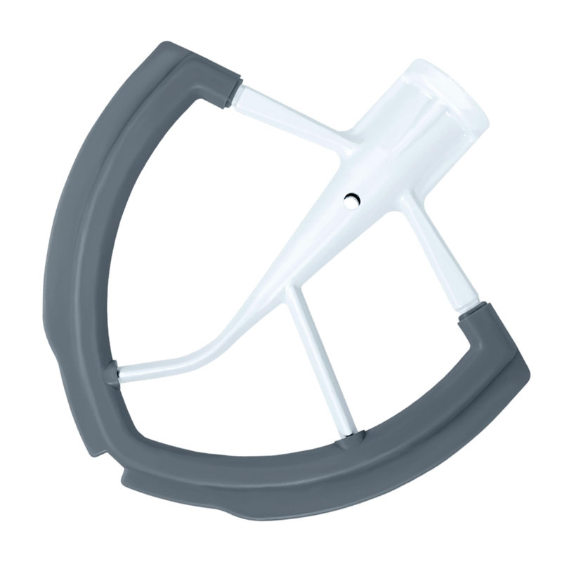 Batteur à bord flexible compatible avec le robot pâtissier KitchenAid à bol relevable de 6 pintes, avec bords en silicone, compatible avec les accessoires pour robot pâtissier KitchenAid