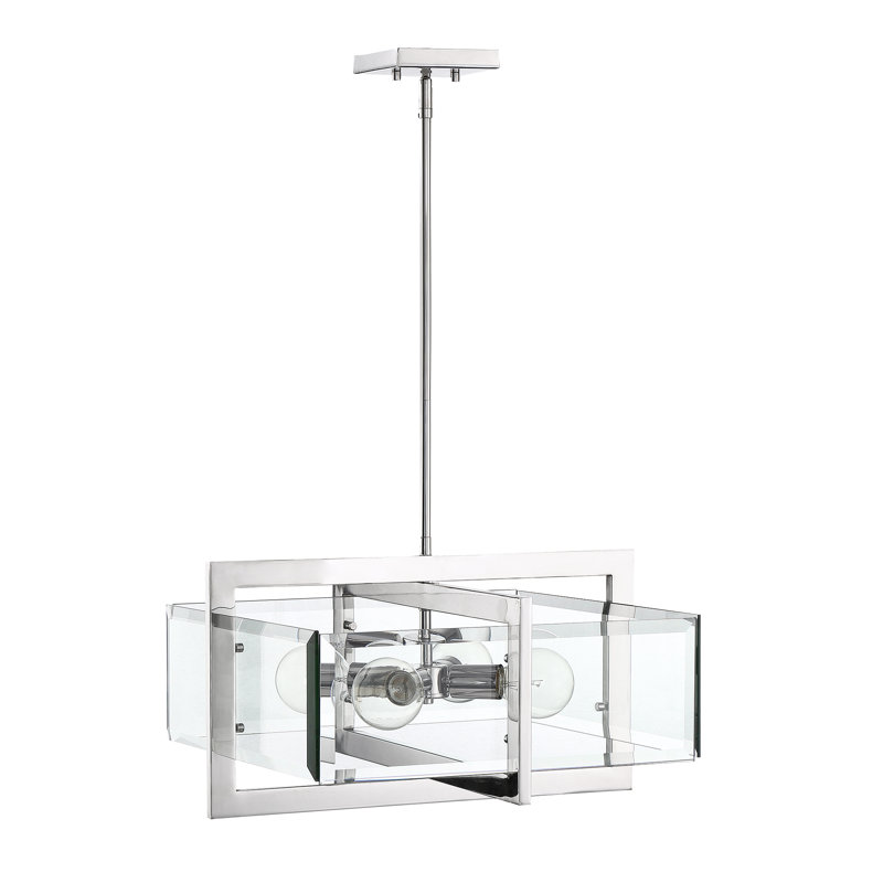 Arjunan 4 - Light Polished Nickel Unique/Statement Pendant