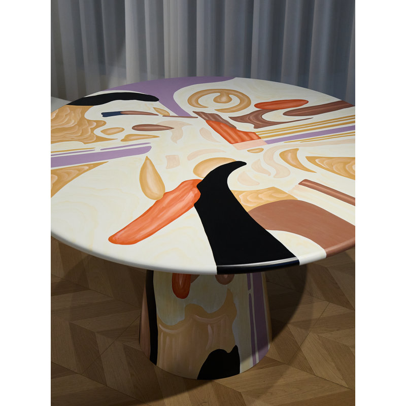 Hand-painted Artistic 47'' Round Dining Table