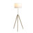 Zeyora Mid-Century Adjustable Height Tripod Floor Lamp with Brass and Polished Gold Finish