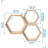 Tanley 3 Piece Hexagon Solid Wood Floating Shelf-417738724