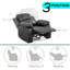 Fauteuil inclinable manuel standard en similicuir de 38,5 po Azuredee-1075171785