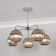 Hamblin 5 Light Chrome and Somked Glass Semi-Flush Ceiling Light
