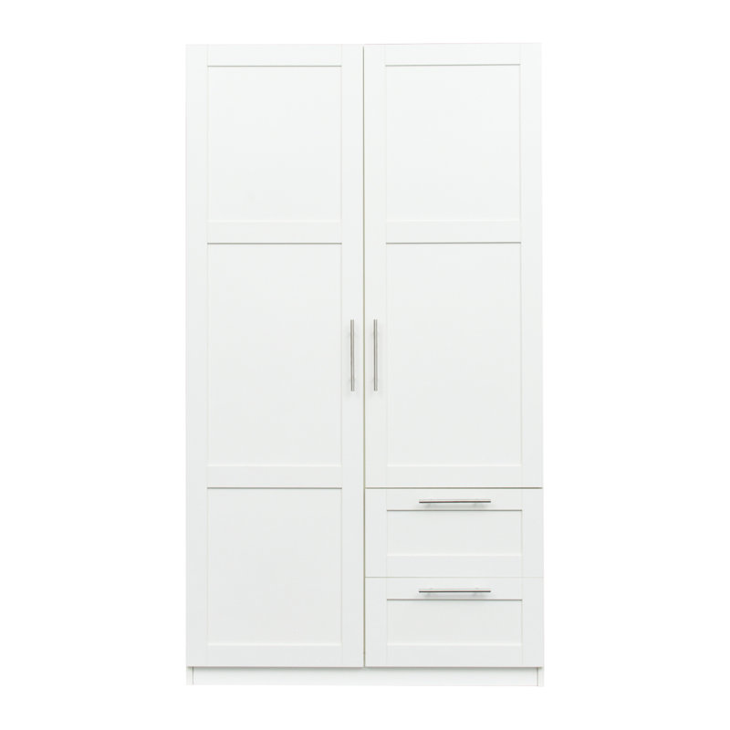 Armoire haute et armoire de cuisine avec 2 portes, 2 tiroirs et 5 espaces de rangement