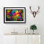 Multi-Coloured Rainbow Roses - Picture Frame Graphic Art Print-56861129-56861123
