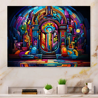 Multicolor Psychedelic Jukebox Sound - Jukeboxes Metal Wall Art MT134950