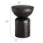 Table d'appoint en métal martelé noir Mella