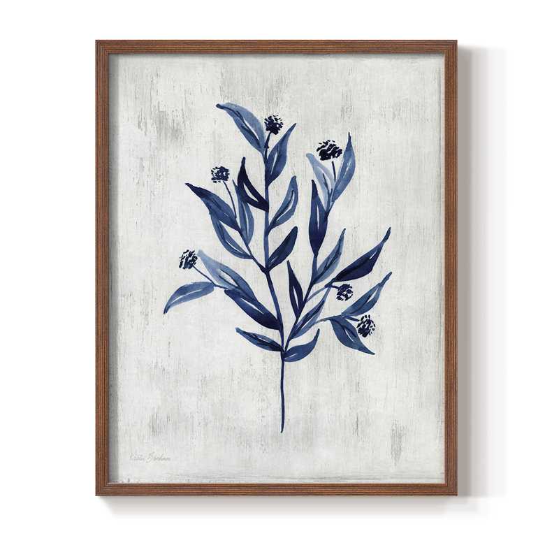 Wild Indigo III, reproduction encadrée - bois massif, H 28 po x l 22 po, Brun