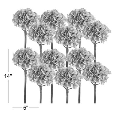 14" Almost-Real Hydrangea - Set of 12