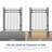 60'' H x 48'' W Black Metal Gate