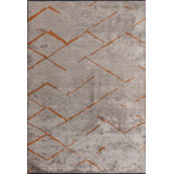 Orange/Beige/Gray Geometric Luxury Area Rug