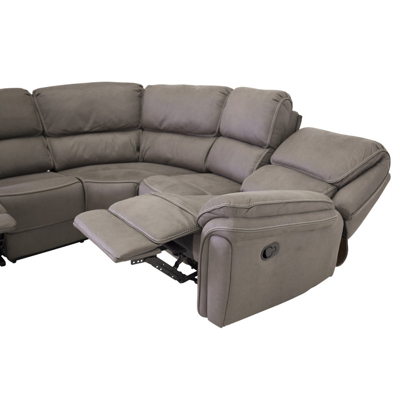 Nellis 5 Seater Reclining Corner Sofa , Grey