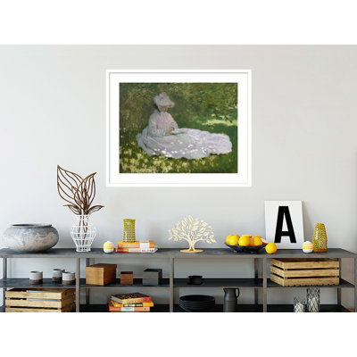 «Springtime» par Claude Monet, impression giclée encadrée