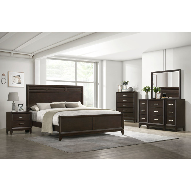 Brown Double 9-Drawer Horizontal Dresser with Dovetail Drawer