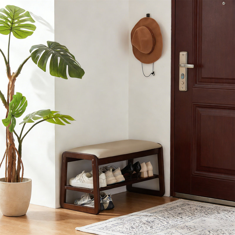 Premium Wooden Shoe Cabinet For Home, 16.5" H x 31.5" W x 11.8" D