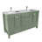 Anvay 60 in. Double Sinks Freestanding Bath Vanity in Forest Green with Carrara Quartz Top-520337872-406671031