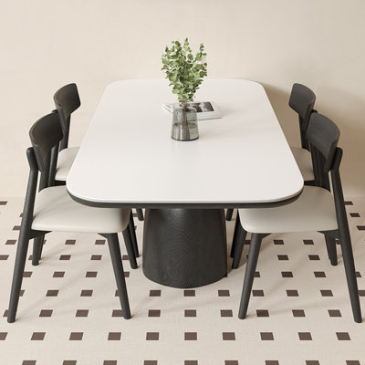 Simple home rectangular dining table set