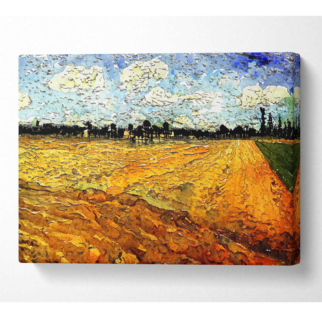 Van Gogh Gepflügtes Feld - Druck