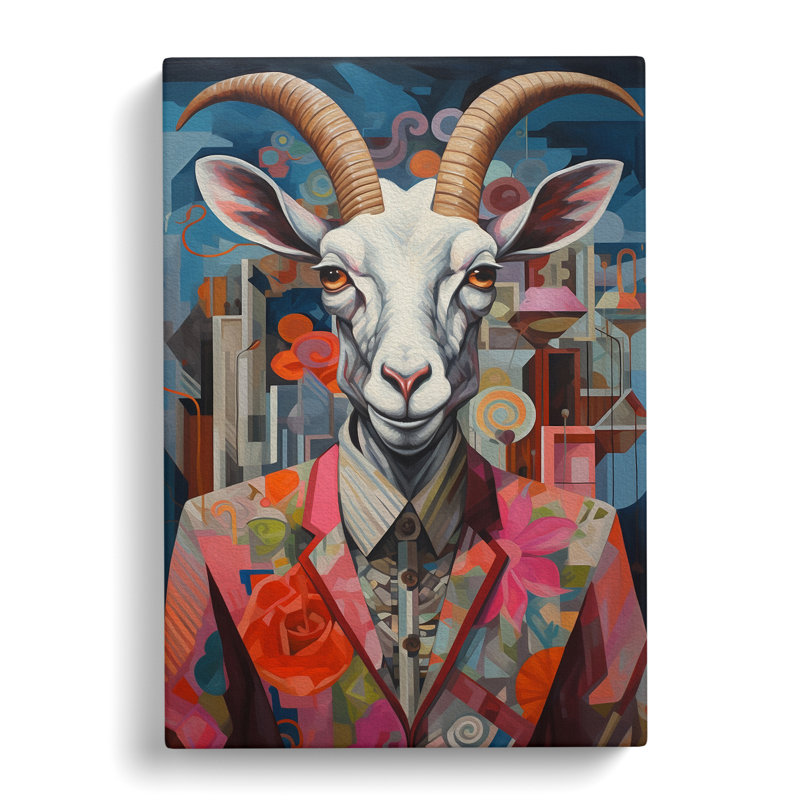 Goat Dadaism No.2 - No Frame Print, 50cm H x 35cm W x 3cm D
