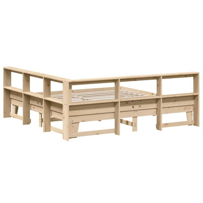 Solid Wood Storage Bed