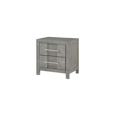 Table de chevet pour chambre à coucher avec 2 tiroirs