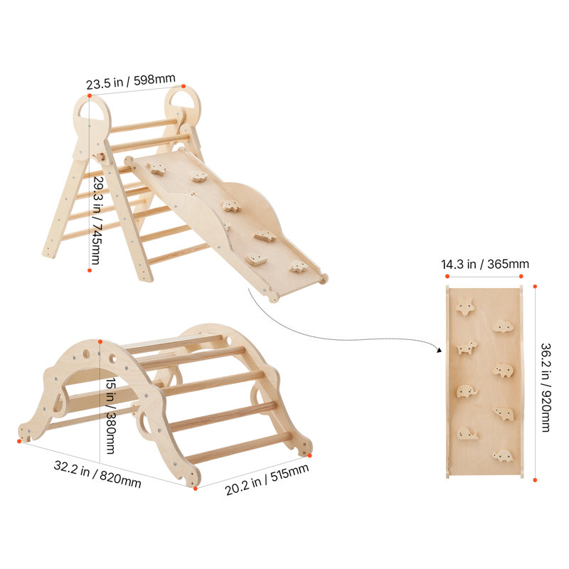 VEVOR 195 W Indoor Solid Wood Climber, Beige