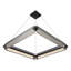 Lustre, 4 lumières, 34 po, noir mat, verre fumé-1246420807