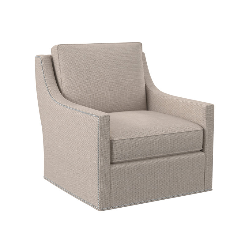Sonoma Upholstered Swivel Armchair, Pewter Small, Margaret Tangelo Polyester Blend