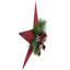 Étoile de Noël 17 po à 5 pointes avec ruban écossais et pin artificiel-50827170