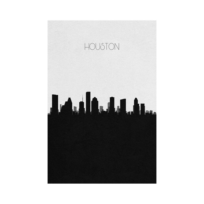 Houston, Texas City Skyline 1 Piece Wrapped Canvas Wall Art, 101.6 cm H x 66.04 cm W x 1.91 cm D