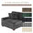 Stephania Upholstered Gray Faux Rabbit Fur Flannel Armchair with Pillow Back, One Arm Single Chair Module Part For Sectional Sofa-966329382