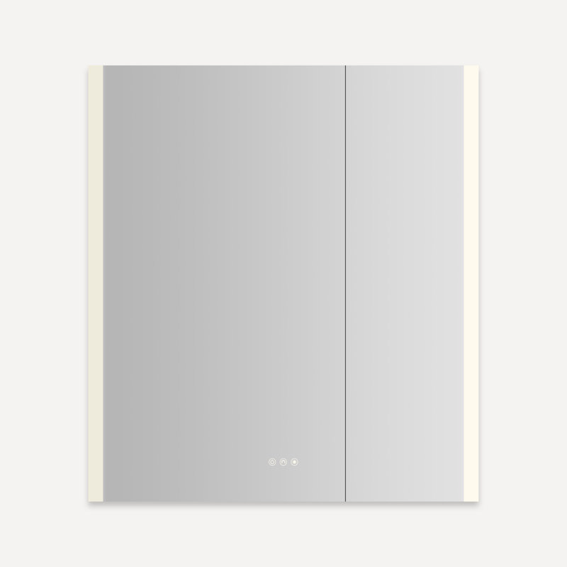 Armoire à deux portes AiO Reserve, Bord éclairé, 36 po x 40 po x 4 po