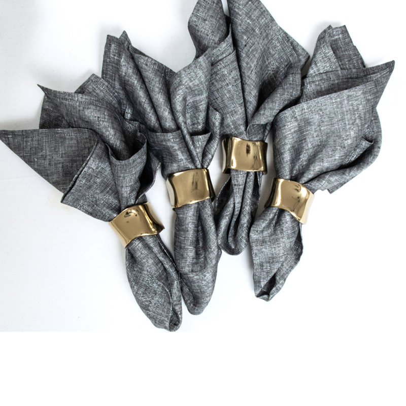 Festive Dinner Napkins, Black/Festive Shimmer