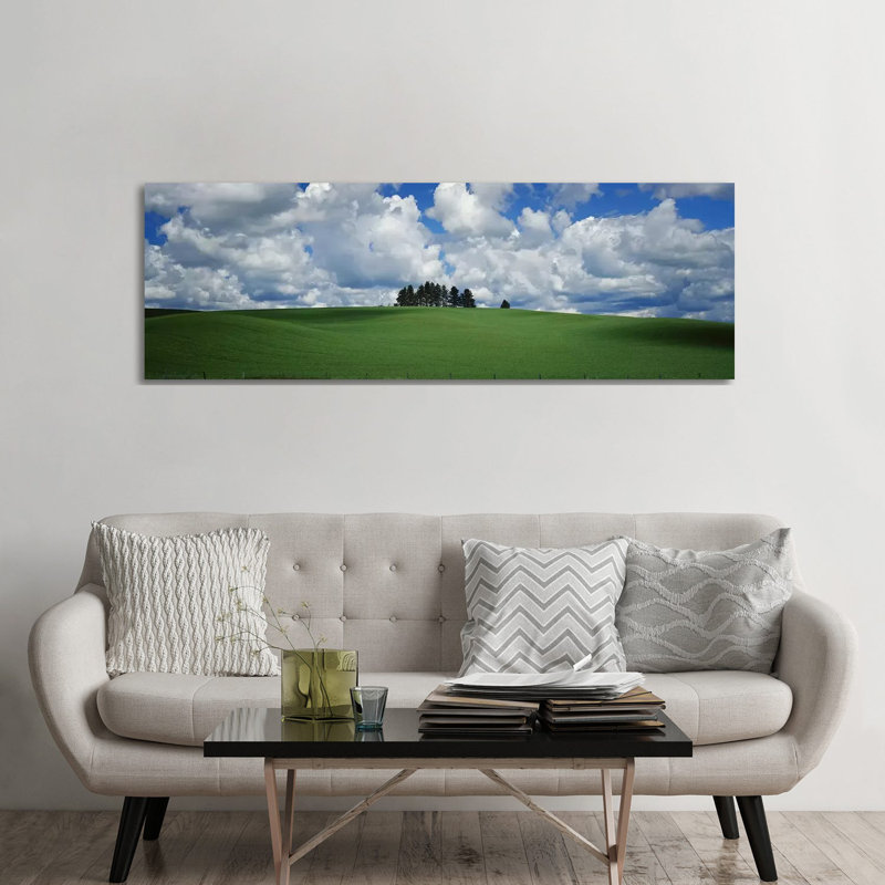 Trees On The Top Of A Hill, Palouse, Whitman County, Washington State, USA by Panoramic Images - Wrapped Canvas Panoramic Print