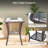 Heritage 9-Piece Outdoor Wicker Patio Conversation Set With Rectangle Fire Pit, 3-Seat Sofa, Ottomans, 4 Swivel Gliders And Side Table-1475757532-1475757530