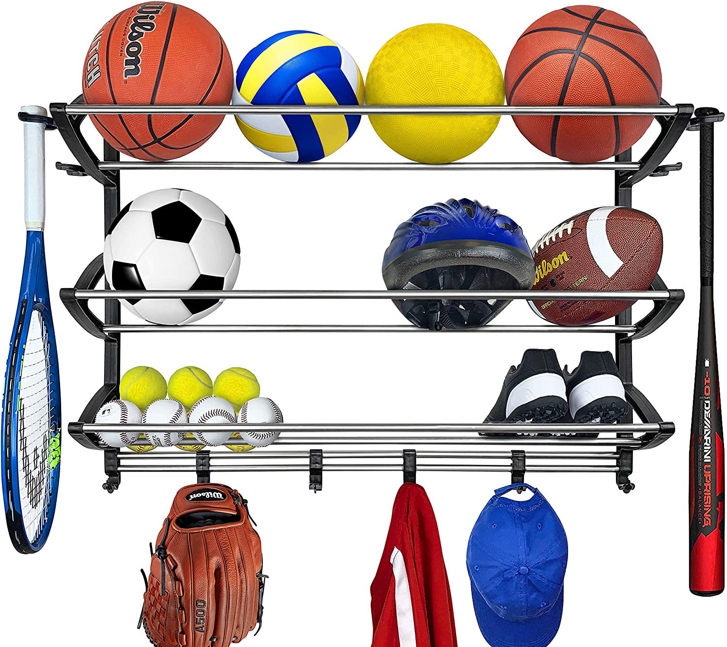 PSWY Steel Freestanding Multi-Use Sports Rack - Wayfair Canada
