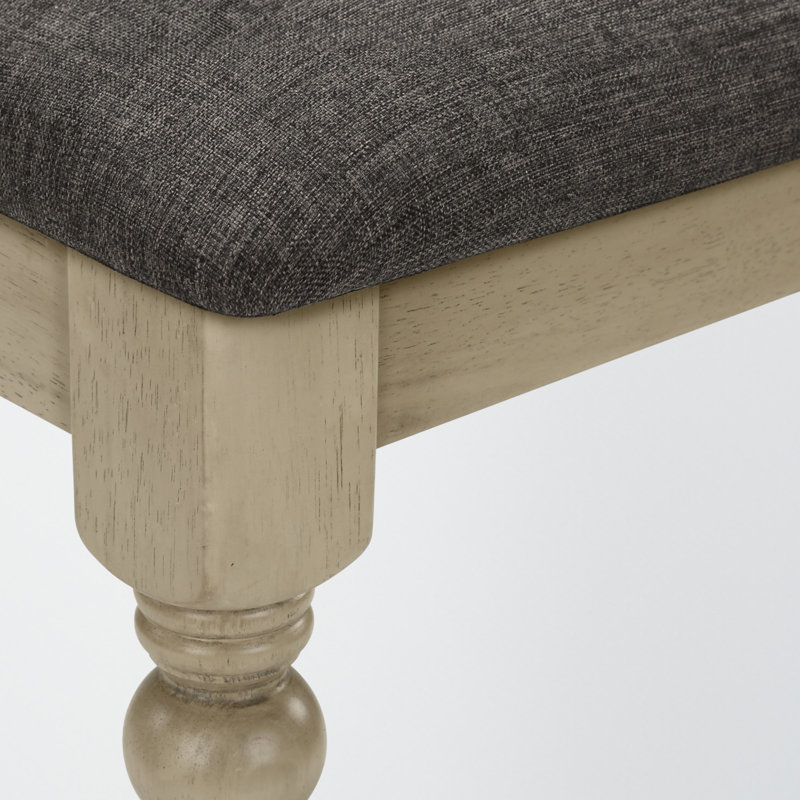 Tribeca Solid Wood and Gray Fabric Dining Chair, 38.86'' H X 18.60'' W X 20.96'' D