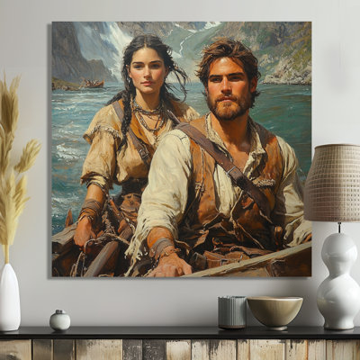 Lewis and Clark Expedition In 1804 I - Native American Warrior, art mural en métal pour le salon