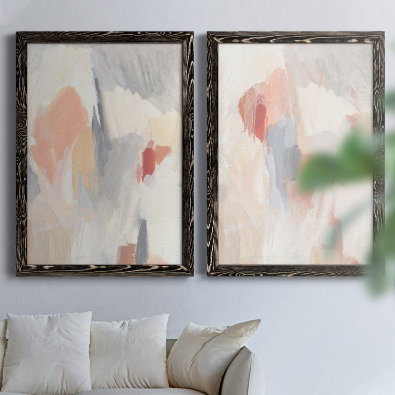 «Love Bomb I», ensemble de 2 reproductions d'art sur toiles, Toile avec cadre noir, H 31,5 po x l 47 po x P 1,5 po
