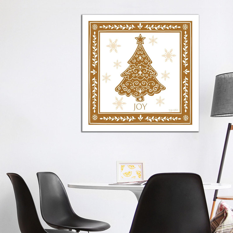 Arbre de Noël en pain d'épice, reproduction d'art sur toile tendue, H 37 po x l 37 po, Toile tendue, Ne s’applique pas