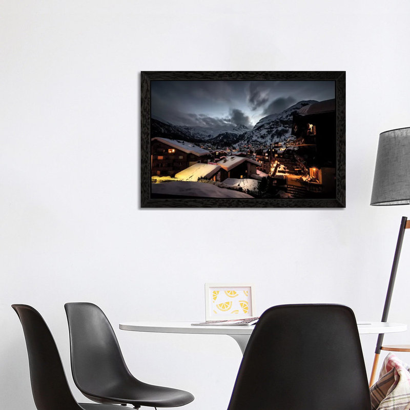 Enzo Romano - Print on Canvas, 101.6 cm H x 66.04 cm W, Black Framed