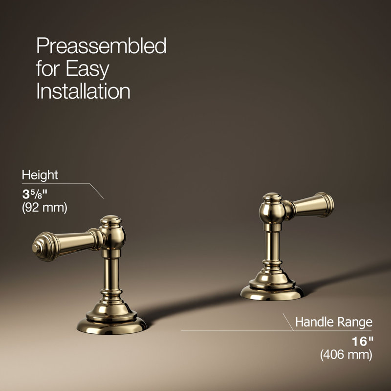 Artifacts® Bathroom Sink Lever Handles, Vibrant French Gold