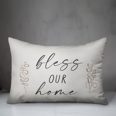Bless This Home Leaf Indoor / Outdoor Pillow