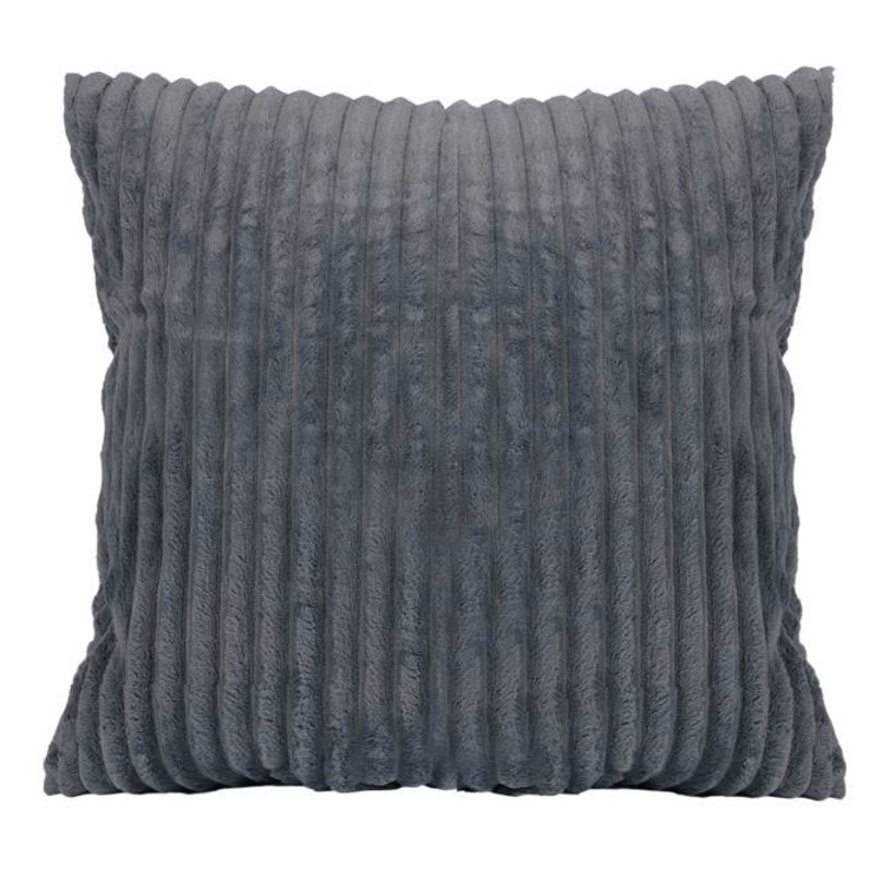  Faux Fur Throw Pillow, Gray